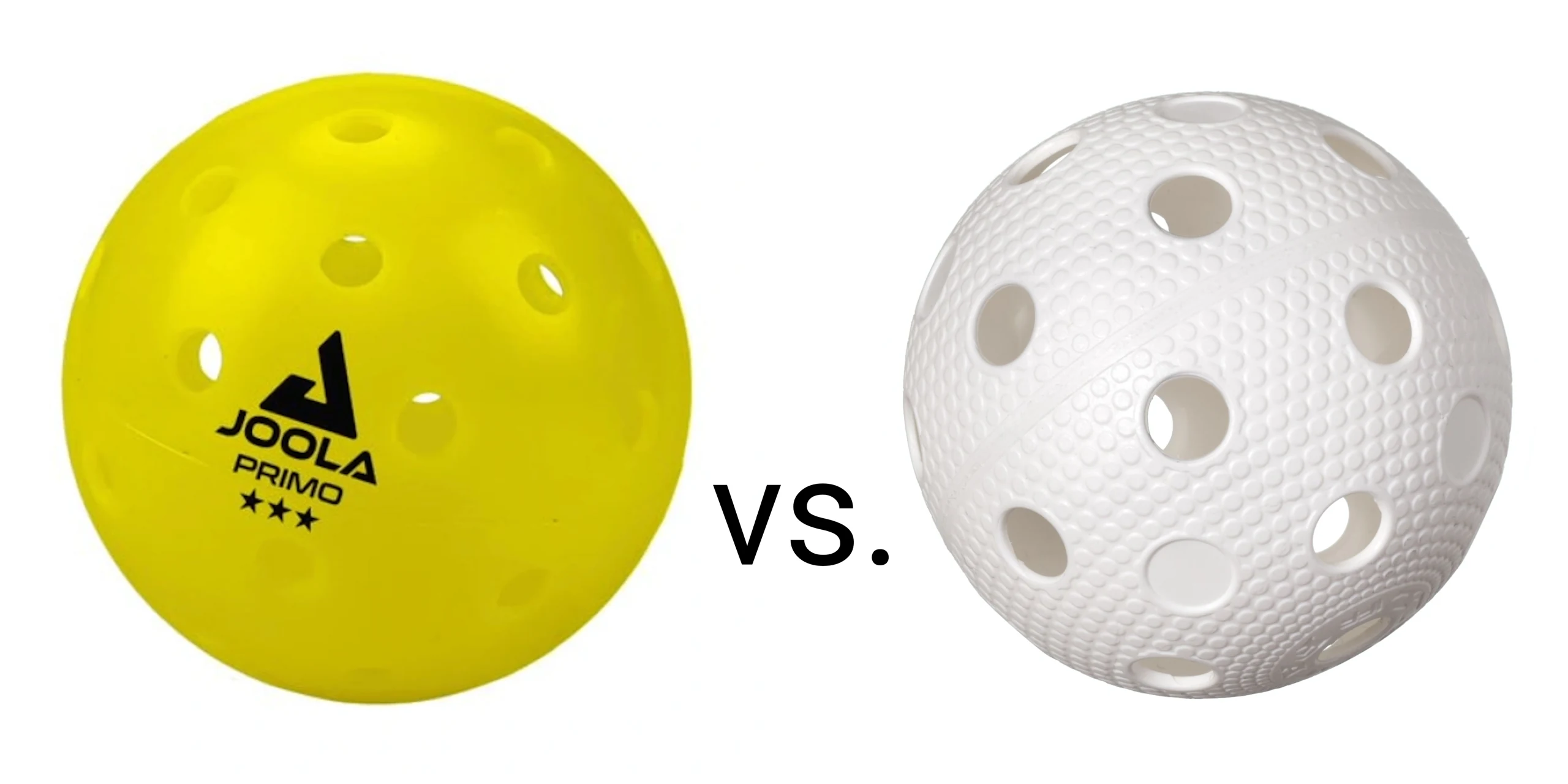 Pickleball Ball und Floorball Ball Unterschied